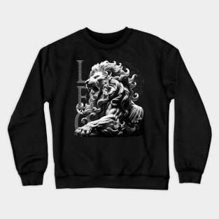 Majestic Leo Zodiac Sign & Fire Element Artwork Crewneck Sweatshirt